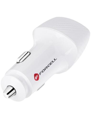 ŁADOWARKA SAMOCHODOWA Forcell Carbon CC50-1A1C 38 W 1x USB-C 1x USB-A PD 3.0 QC 3.0 BIAŁA