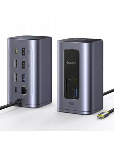 Stacja dokująca HUB Baseus NU1 Air Spacemate 12w1 USB-C / 2x HDMI 2x USB-C 2x USB-A RJ45 SD microSD