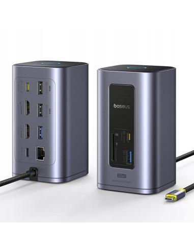 Stacja dokująca HUB Baseus NU1 Air Spacemate 12w1 USB-C / 2x HDMI 2x USB-C 2x USB-A RJ45 SD microSD