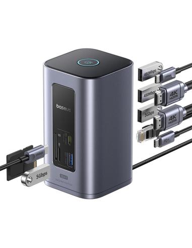 Stacja dokująca HUB Baseus NU1 Air Spacemate 12w1 USB-C / 2x HDMI 2x USB-C 2x USB-A RJ45 SD microSD