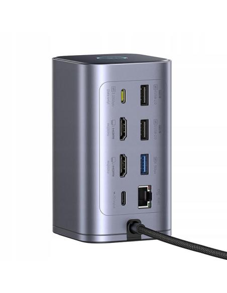 Stacja dokująca HUB Baseus NU1 Air Spacemate 12w1 USB-C / 2x HDMI 2x USB-C 2x USB-A RJ45 SD microSD