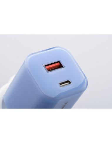 ŁADOWARKA SIECIOWA Forcell F-Energy GaN III VT-41 33 W 1x USB-C 1x USB-A PD 3.0 QC 4.0 NIEBIESKA
