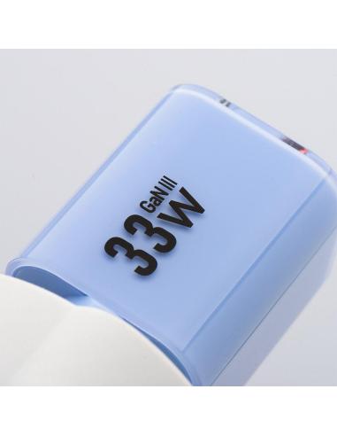 ŁADOWARKA SIECIOWA Forcell F-Energy GaN III VT-41 33 W 1x USB-C 1x USB-A PD 3.0 QC 4.0 NIEBIESKA