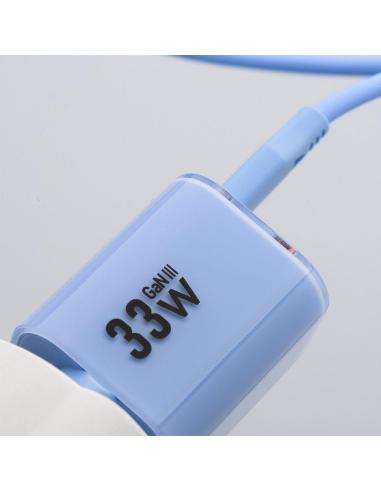 ŁADOWARKA SIECIOWA Forcell F-Energy GaN III VT-41 33 W 1x USB-C 1x USB-A PD 3.0 QC 4.0 NIEBIESKA