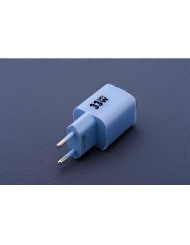 ŁADOWARKA SIECIOWA Forcell F-Energy GaN III VT-41 33 W 1x USB-C 1x USB-A PD 3.0 QC 4.0 NIEBIESKA