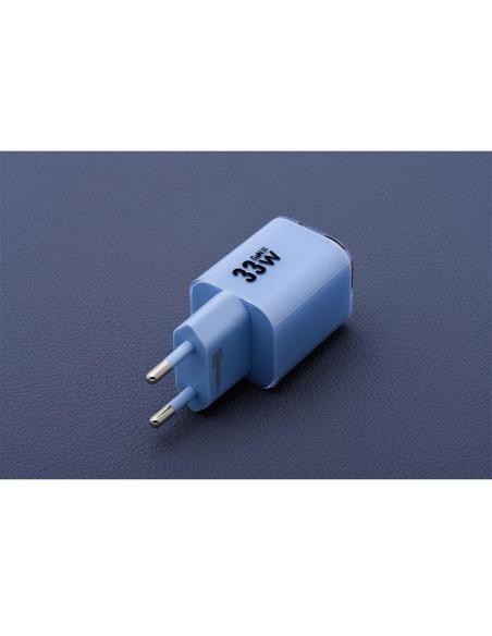 ŁADOWARKA SIECIOWA Forcell F-Energy GaN III VT-41 33 W 1x USB-C 1x USB-A PD 3.0 QC 4.0 NIEBIESKA