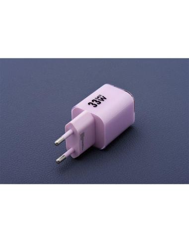 ŁADOWARKA SIECIOWA Forcell F-Energy GaN III VT-41 33 W 1x USB-C 1x USB-A PD 3.0 QC 4.0 FIOLETOWA