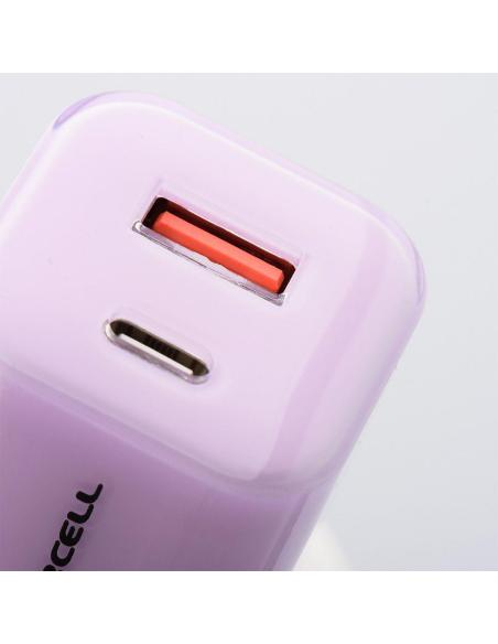 ŁADOWARKA SIECIOWA Forcell F-Energy GaN III VT-41 33 W 1x USB-C 1x USB-A PD 3.0 QC 4.0 FIOLETOWA