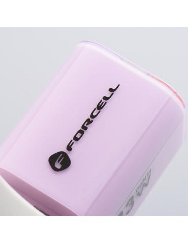 ŁADOWARKA SIECIOWA Forcell F-Energy GaN III VT-41 33 W 1x USB-C 1x USB-A PD 3.0 QC 4.0 FIOLETOWA