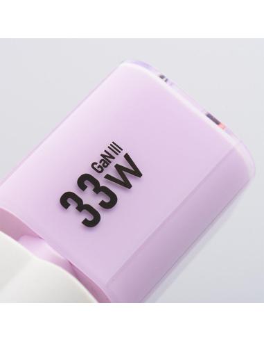 ŁADOWARKA SIECIOWA Forcell F-Energy GaN III VT-41 33 W 1x USB-C 1x USB-A PD 3.0 QC 4.0 FIOLETOWA