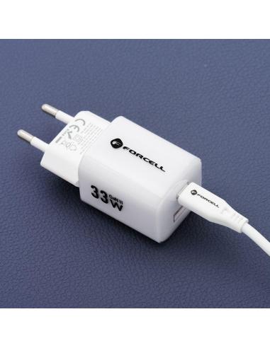 ŁADOWARKA SIECIOWA Forcell F-Energy GaN III VT-41 33 W 1x USB-C 1x USB-A PD 3.0 QC 4.0 FIOLETOWA