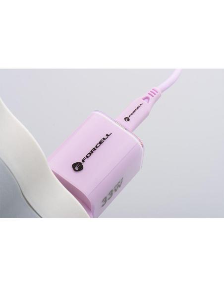 ŁADOWARKA SIECIOWA Forcell F-Energy GaN III VT-41 33 W 1x USB-C 1x USB-A PD 3.0 QC 4.0 FIOLETOWA