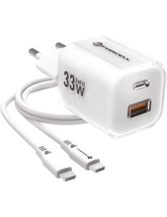 ŁADOWARKA SIECIOWA Forcell F-Energy GaN III VT-41 33 W 1x USB-C 1x USB-A PD 3.0 QC 4.0 BIAŁA
