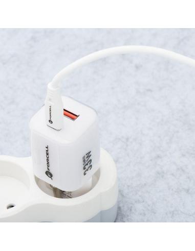 ŁADOWARKA SIECIOWA Forcell F-Energy GaN III VT-41 33 W 1x USB-C 1x USB-A PD 3.0 QC 4.0 BIAŁA