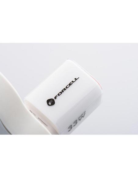 ŁADOWARKA SIECIOWA Forcell F-Energy GaN III VT-41 33 W 1x USB-C 1x USB-A PD 3.0 QC 4.0 BIAŁA