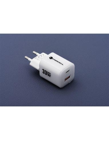 ŁADOWARKA SIECIOWA Forcell F-Energy GaN III VT-41 33 W 1x USB-C 1x USB-A PD 3.0 QC 4.0 BIAŁA