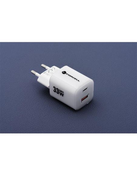 ŁADOWARKA SIECIOWA Forcell F-Energy GaN III VT-41 33 W 1x USB-C 1x USB-A PD 3.0 QC 4.0 BIAŁA