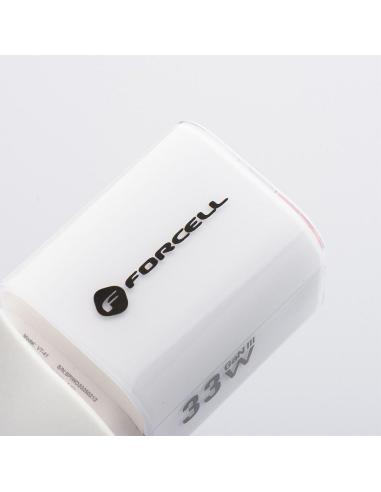 ŁADOWARKA SIECIOWA Forcell F-Energy GaN III VT-41 33 W 1x USB-C 1x USB-A PD 3.0 QC 4.0 BIAŁA