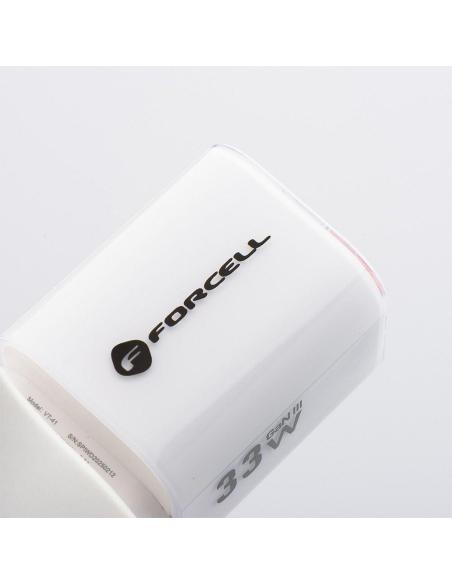 ŁADOWARKA SIECIOWA Forcell F-Energy GaN III VT-41 33 W 1x USB-C 1x USB-A PD 3.0 QC 4.0 BIAŁA
