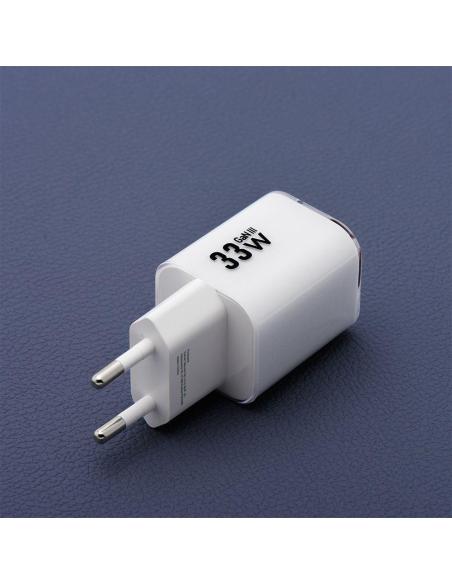 ŁADOWARKA SIECIOWA Forcell F-Energy GaN III VT-41 33 W 1x USB-C 1x USB-A PD 3.0 QC 4.0 BIAŁA