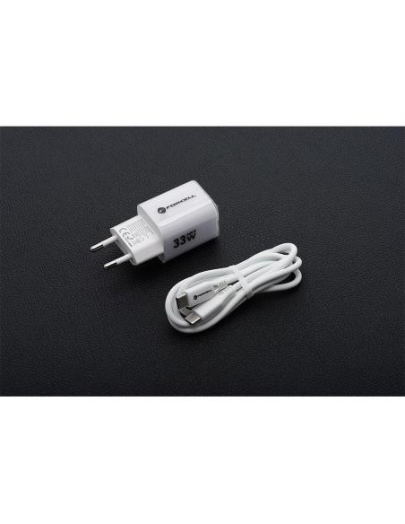 ŁADOWARKA SIECIOWA Forcell F-Energy GaN III VT-41 33 W 1x USB-C 1x USB-A PD 3.0 QC 4.0 BIAŁA