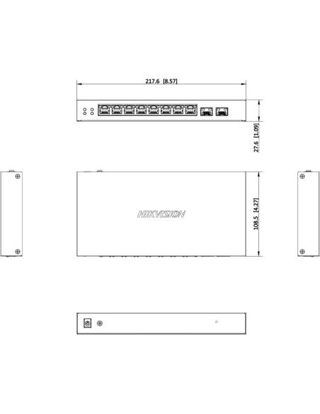 Switch Hikvision DS-3E1510P-EI/M-8P2F