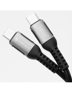 KABEL USB-C / USB-C Forcell F-Energy Cafule 300 cm 240 W 5A PD QC 4.0 CZARNY W OPLOCIE 2