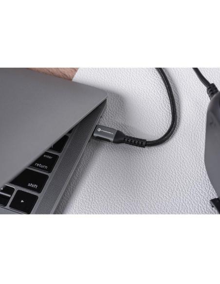 KABEL USB-C / USB-C Forcell F-Energy Cafule 300 cm 240 W 5A PD QC 4.0 CZARNY W OPLOCIE
