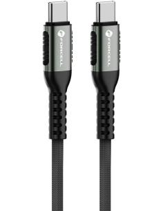 KABEL USB-C / USB-C Forcell F-Energy Cafule 200 cm 240 W 5A PD QC 4.0 CZARNY W OPLOCIE
