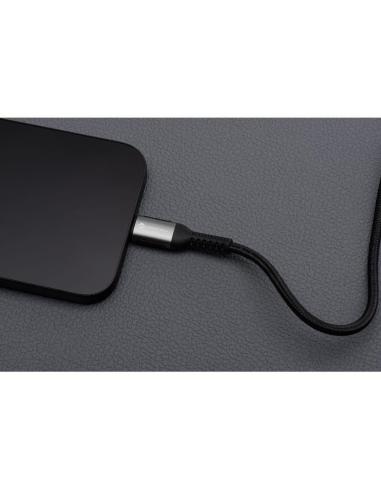 KABEL USB-C / USB-C Forcell F-Energy Cafule 120 cm 240 W 5A PD QC 4.0 CZARNY W OPLOCIE