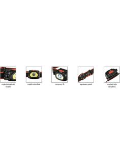 WIELOFUNKCYJNA LATARKA CZOŁOWA LED BEMKO AKUMULATOROWA 6500K 1200mAh IP44 2