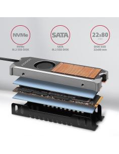 Radiator do dysków Axagon CLR-M2FAN M.2 SSD 13mm z wentylatorem 2