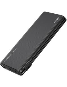 Powerbank Veger 25000 mAh 130 W PD QC 3.0 USB-A USB-C czarny z kablami USB-C i Lightning 2
