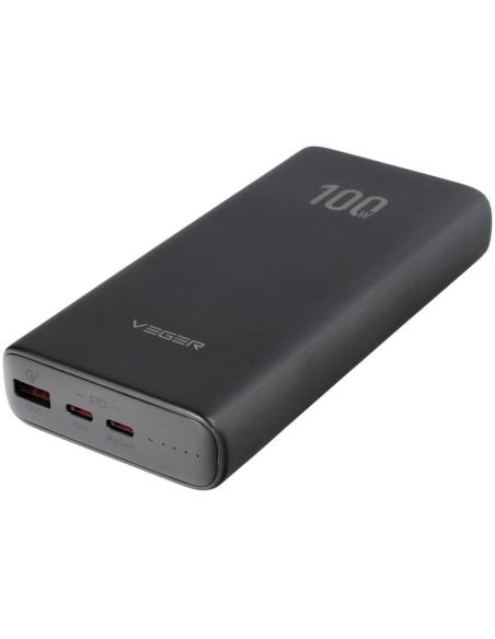 Powerbank Veger 20000 mAh 100 W PD QC 3.0 USB-A 2x USB-C czarny