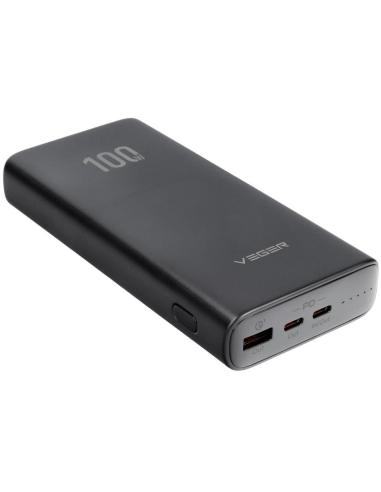 Powerbank Veger 20000 mAh 100 W PD QC 3.0 USB-A 2x USB-C czarny