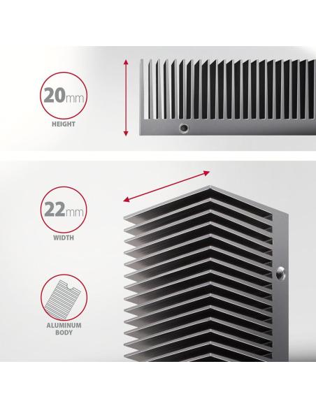 Radiator do dysków Axagon CLR-M2XT aluminiowy pasywny M.2 SSD