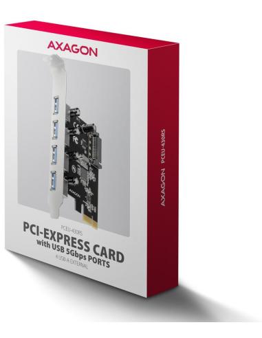 Kontroler Axagon PCEU-430RS PCIe 4x port USB 3.2 GEN 1 15-pin SATA