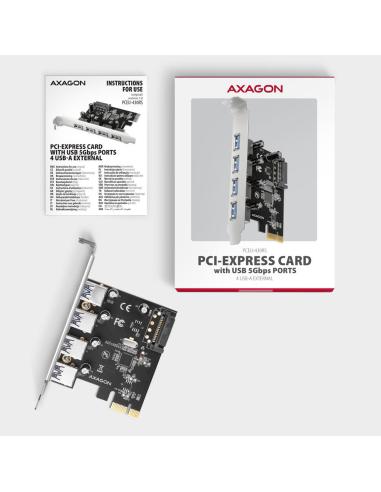 Kontroler Axagon PCEU-430RS PCIe 4x port USB 3.2 GEN 1 15-pin SATA