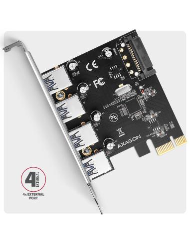 Kontroler Axagon PCEU-430RS PCIe 4x port USB 3.2 GEN 1 15-pin SATA