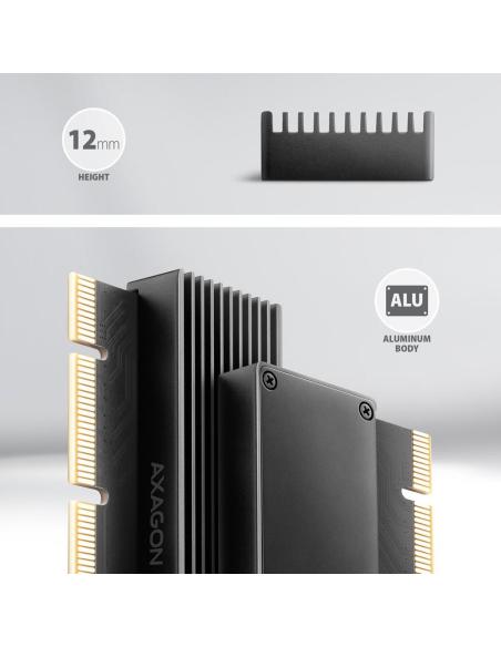 Adapter Axagon PCEM2-XS PCIe x16, M.2 NVMe, chłodnica
