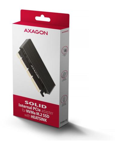 Adapter Axagon PCEM2-XS PCIe x16, M.2 NVMe, chłodnica