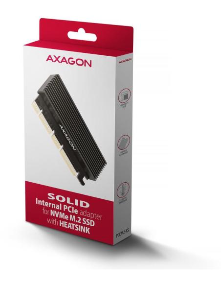 Adapter Axagon PCEM2-XS PCIe x16, M.2 NVMe, chłodnica