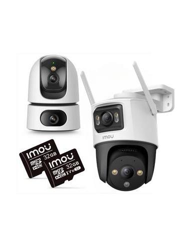 Zestaw 2 kamer IP IMOU Ranger Dual 10MP i Cruiser Dual 10MP z kartami pamięci 32GB