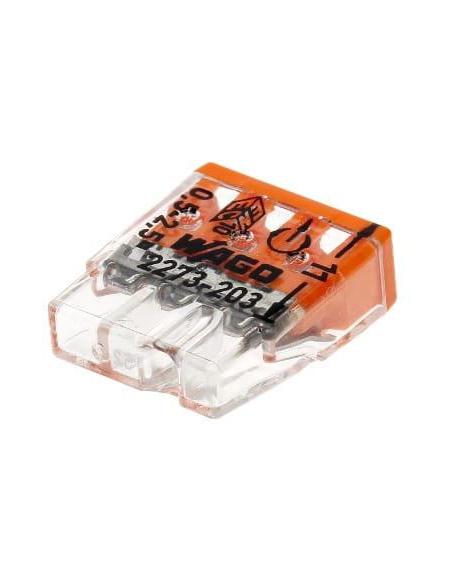 Szybkozłączka uniwersalna DRUT 3x 0,5-2,5mm2 WAGO 2273-203 100szt.