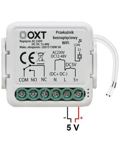 Moduł OXT mini przekaźnik beznapięciowy AC 230V DC 5V 12-48V WiFi TUYA