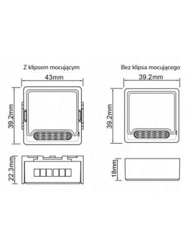 Moduł OXT mini przekaźnik beznapięciowy AC 230V DC 5V 12-48V WiFi TUYA