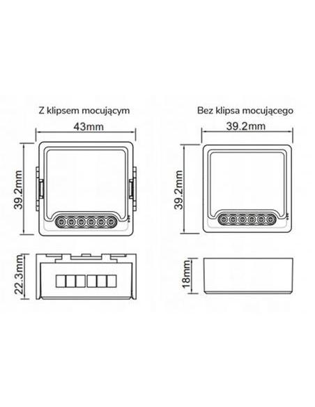 Moduł OXT mini przekaźnik beznapięciowy AC 230V DC 5V 12-48V WiFi TUYA
