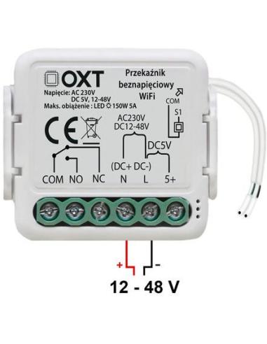 Moduł OXT mini przekaźnik beznapięciowy AC 230V DC 5V 12-48V WiFi TUYA