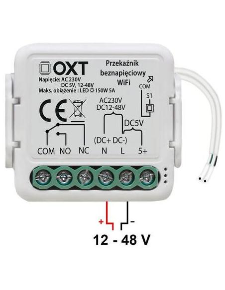 Moduł OXT mini przekaźnik beznapięciowy AC 230V DC 5V 12-48V WiFi TUYA