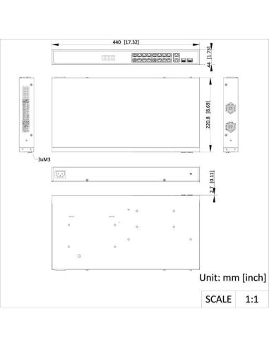 SWITCH POE HIKVISION DS-3E1318P-EI(B) LinkVu